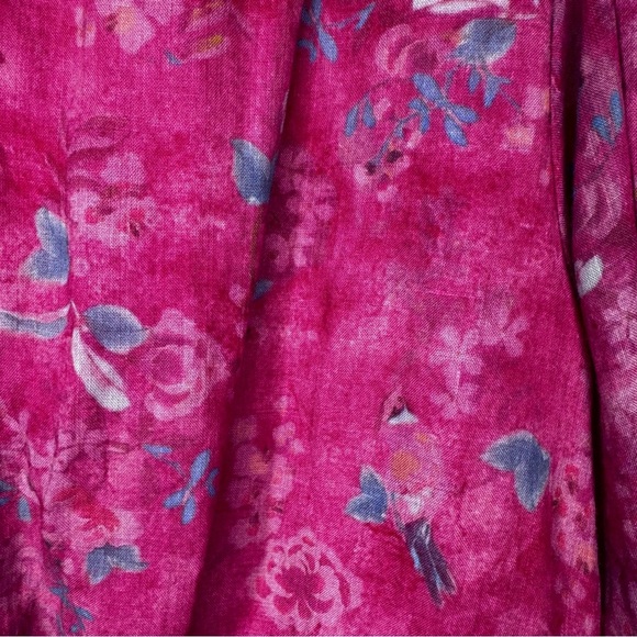 Bardot Nessa Floral-Print Pink Balloon-Sleeve Shirtdress Size 12 - Picture 7 of 16